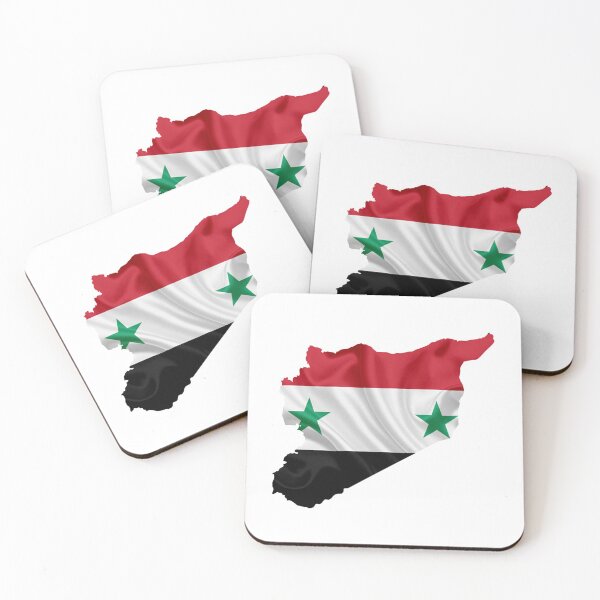 Item preview, SYRIA MAP ON FLAG STYLISH DESIGN designed and sold by ArabCorner.
