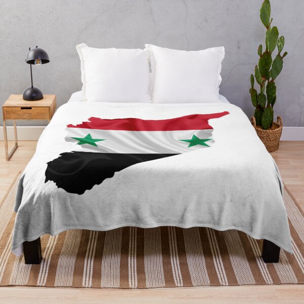 Item preview, SYRIA MAP ON FLAG STYLISH DESIGN designed and sold by ArabCorner.