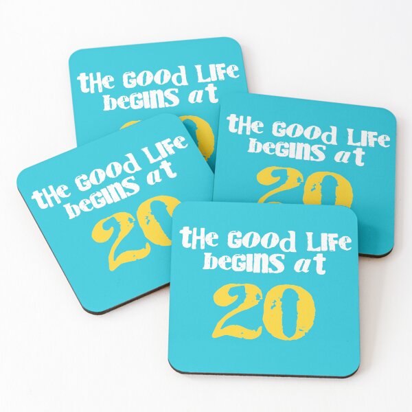 Item preview, The good life begins at 20 designed and sold by GingerBest.