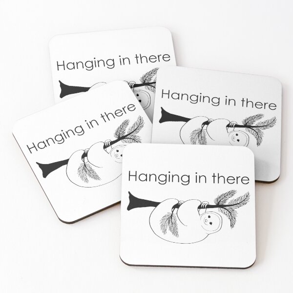 Item preview, Hanging in there positivity baby sloth designed and sold by felinefeelings.