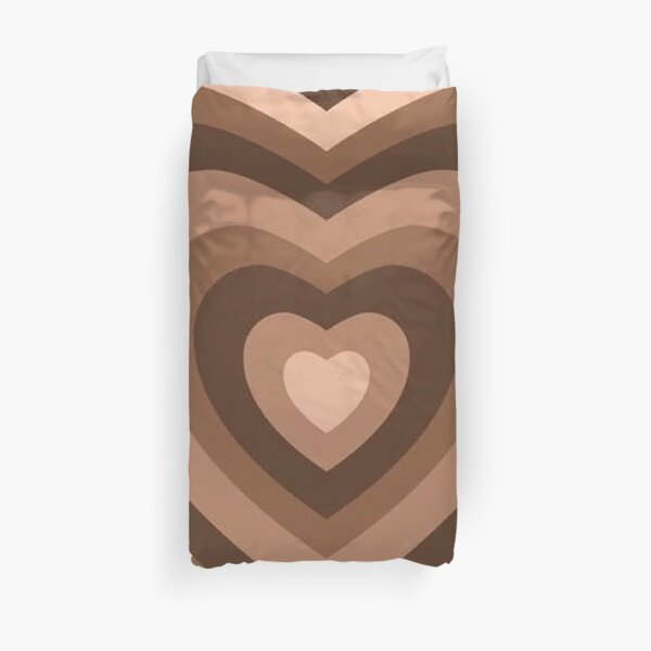 y2k heart brown Duvet Cover