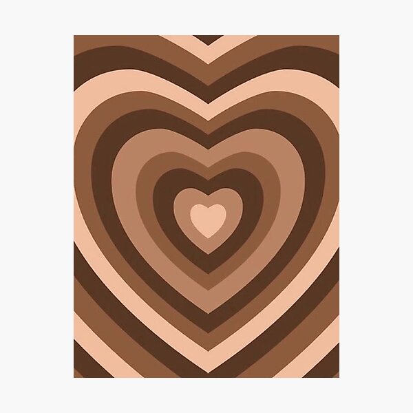 y2k heart brown Photographic Print