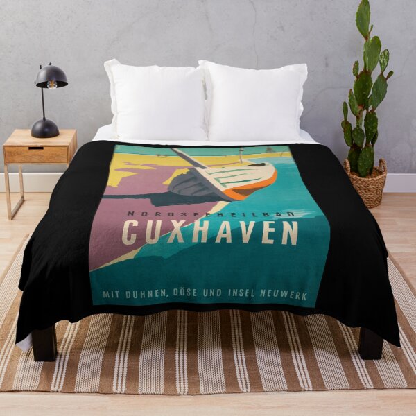 Item preview, retro classic Nordseeheilbad Cuxhaven poster designed and sold by CorasPosters.