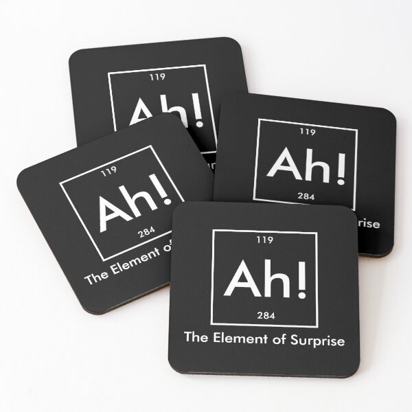 Element of surprise Christmas gift Coasters (Set of 4)