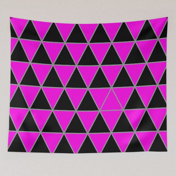 Item preview, Black, pink,  and gray geometric triangle pattern designed and sold by BaronessDesign.