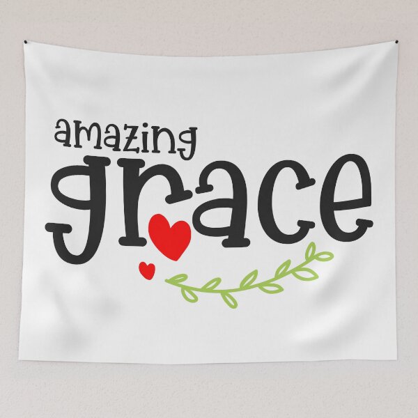 Item preview, Amazing grace red heart designed and sold by PlusAdore.