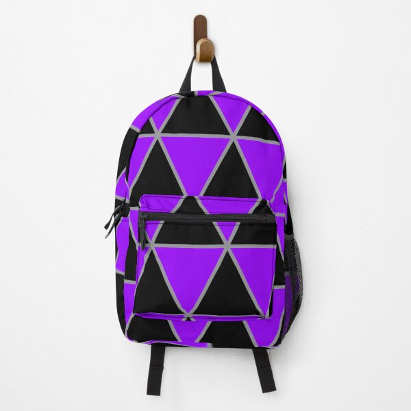 Item preview, Black, purple,  and gray geometric triangle pattern designed and sold by BaronessDesign.