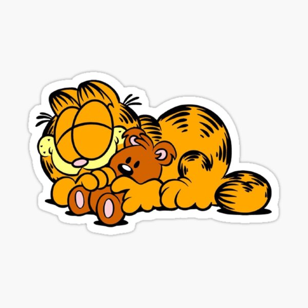 Garfield and Pooky Sleeping Sticker