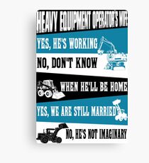 heavy equipment operator Canvas Print