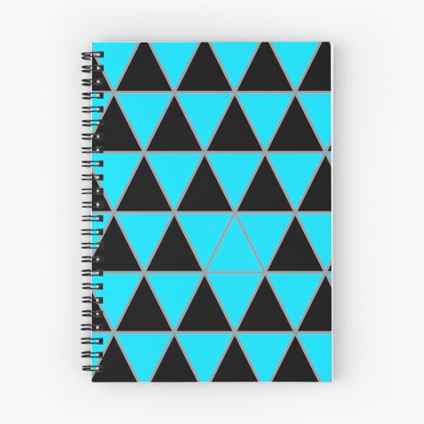 Item preview, Black, light blue,  and gray geometric triangle pattern designed and sold by BaronessDesign.