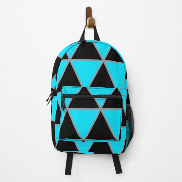 Aperçu de l'œuvre Motif de triangle géométrique noir, bleu clair et gris créée et vendue par BaronessDesign.