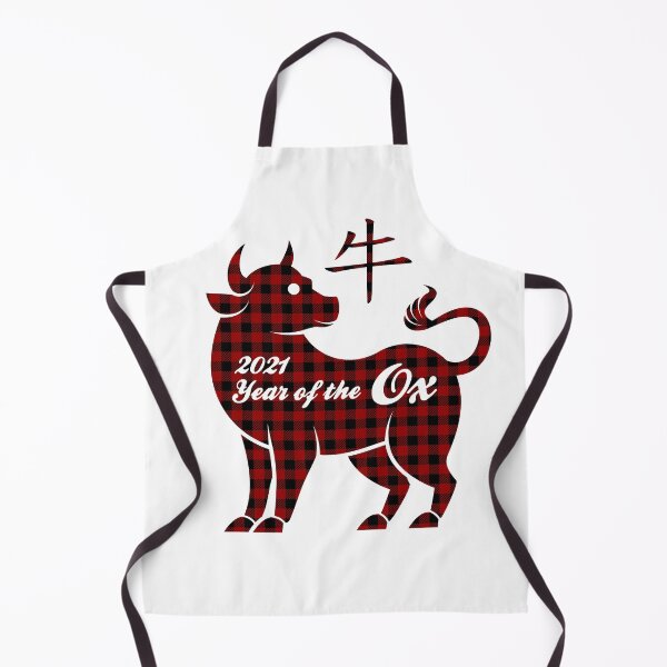 Item preview, Chinese Year Of The Ox - Buffalo Plaid Silhouette designed and sold by Happy Puppy Print On Demand.