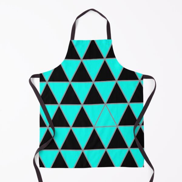 Item preview, Black, aqua,  and gray geometric triangle pattern designed and sold by BaronessDesign.