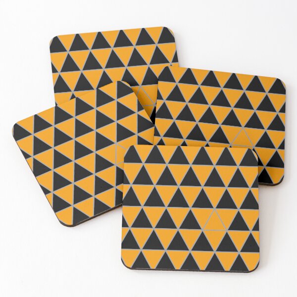 Artikelvorschau, Geometrisches Dreiecksmuster in Schwarz, Orange und Grau entworfen und verkauft von BaronessDesign.