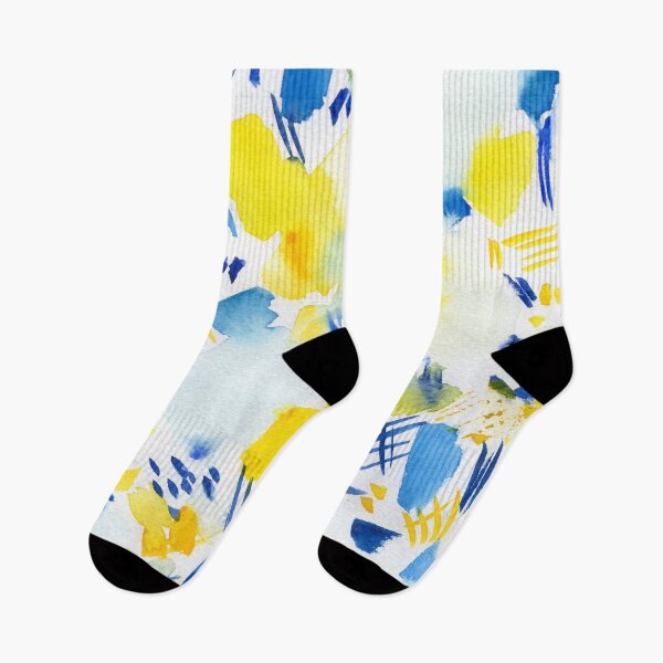 Item preview, abstract pattern: blue and yellow designed and sold by kosarandrea.