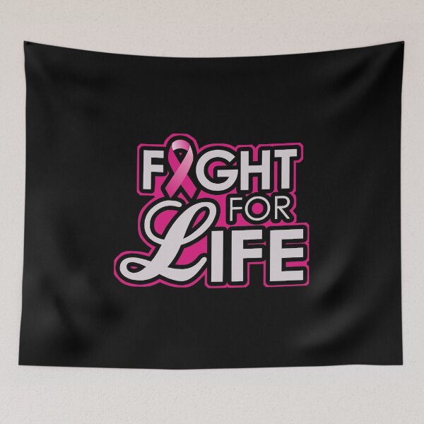 Item preview, Fight for life with pink ribbon designed and sold by mederDESIGNS.