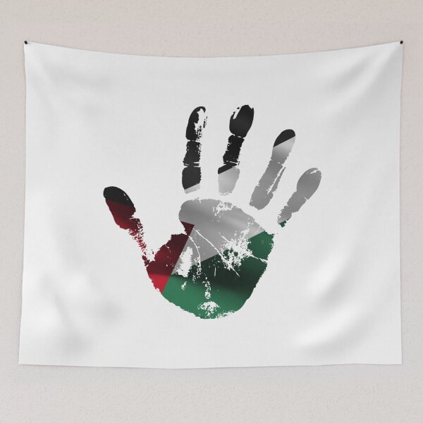 Item preview, PALESTINE FLAG HANDPRINT STYLISH DESIGN designed and sold by ArabCorner.