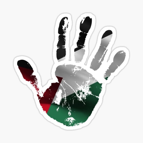 PALESTINE FLAG HANDPRINT STYLISH DESIGN Sticker