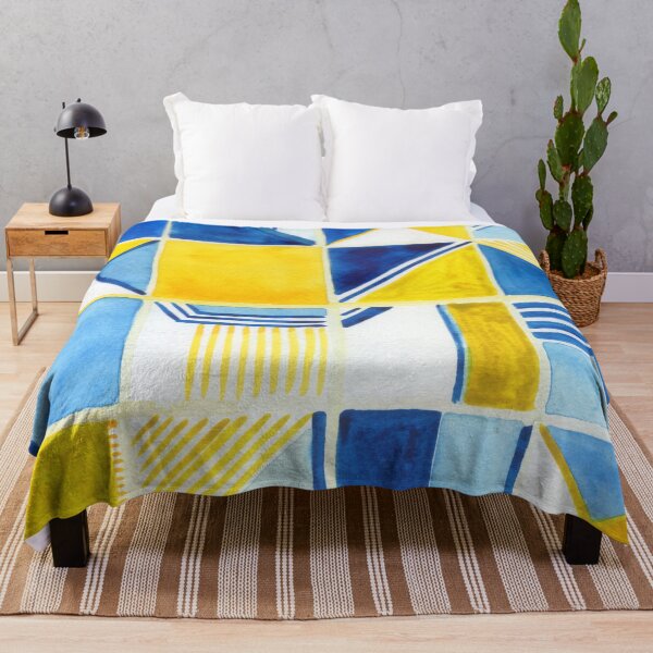 Item preview, geometric shapes: blue and yellow designed and sold by kosarandrea.