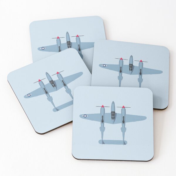 Item preview, P-38 WWII Fighter Aircraft - Grey designed and sold by VoodooCircus.