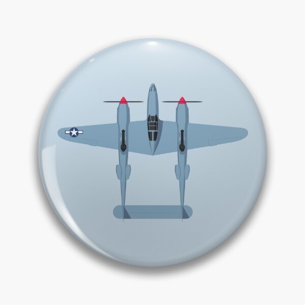 Item preview, P-38 WWII Fighter Aircraft - Grey designed and sold by VoodooCircus.