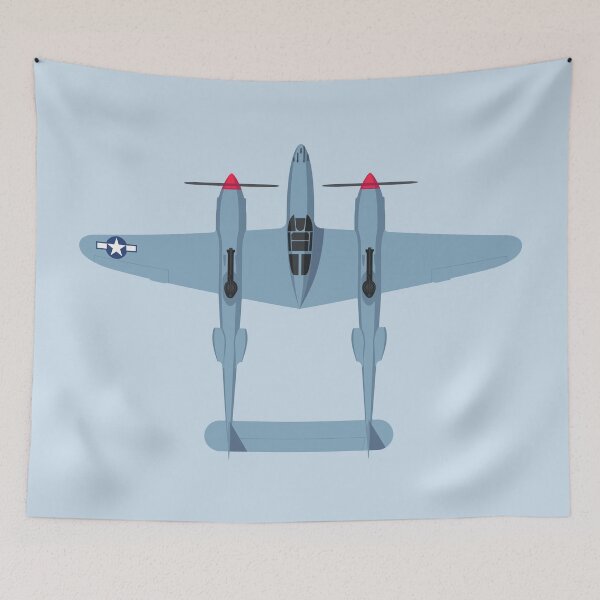 Item preview, P-38 WWII Fighter Aircraft - Grey designed and sold by VoodooCircus.