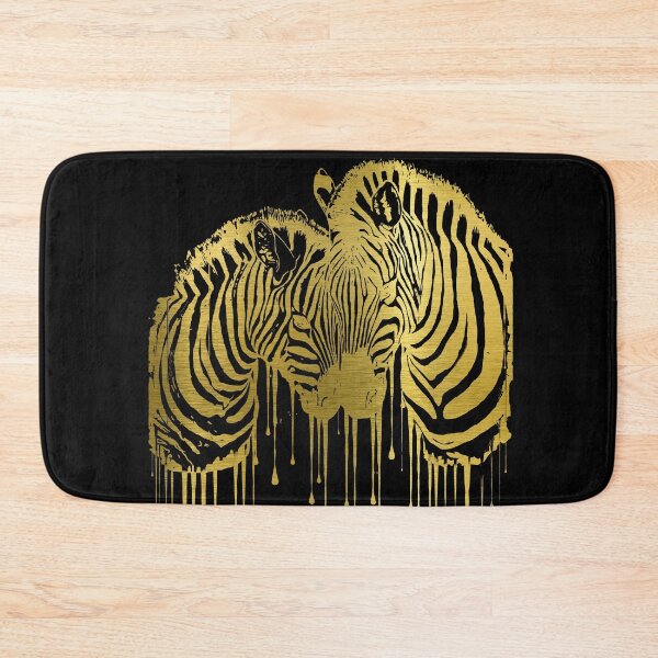 Artikelvorschau, Zebraliebhaber, Aquarellgold, tropfende Farbe, Goldzebra, Zebra, Gold entworfen und verkauft von Collagedream.