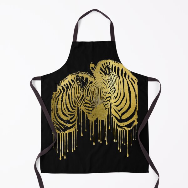 Item preview, Zebra lovers, watercolor gold, dripping paint, gold zebra, zebra, gold designed and sold by Collagedream.