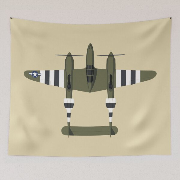 Item preview, P-38 WWII Fighter Aircraft - Olive designed and sold by VoodooCircus.