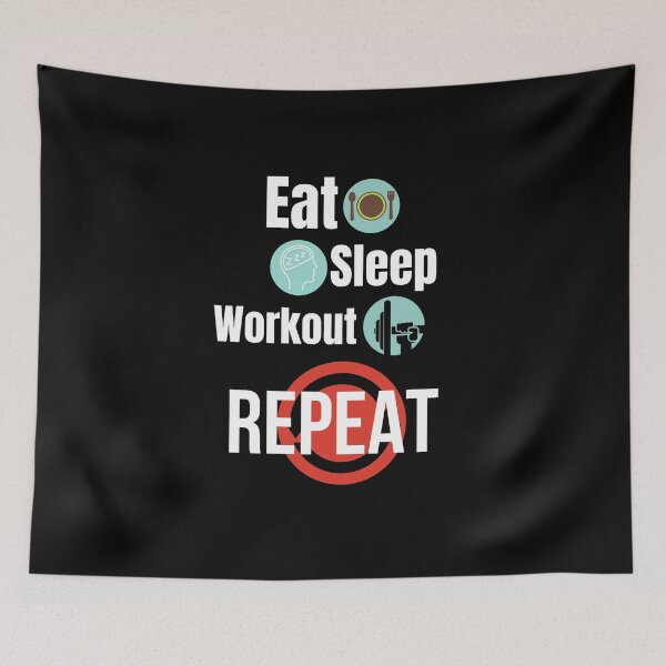 Item preview, Eat sleep workout repeat designed and sold by i-longmanshop.
