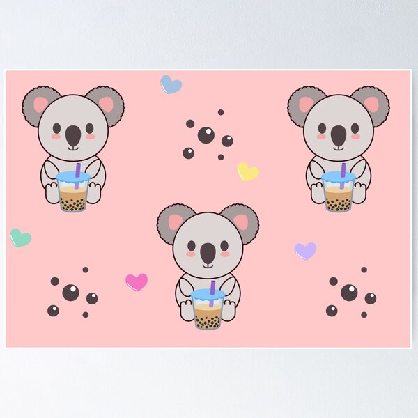 Cute Koala bear inside koala boba illustration, cute animal gift idea for a  koala lover Poster for Sale by JUSTBEELEGANT