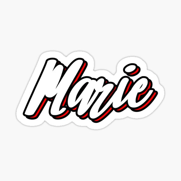 Marie Name Tag Stickers | Redbubble