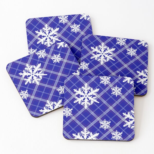 Item preview, Christmas plaid snowflake blue designed and sold by kyds.