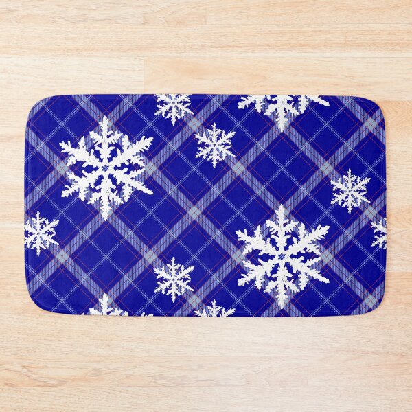 Item preview, Christmas plaid snowflake blue designed and sold by kyds.