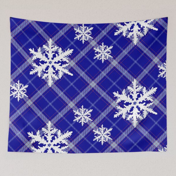 Item preview, Christmas plaid snowflake blue designed and sold by kyds.