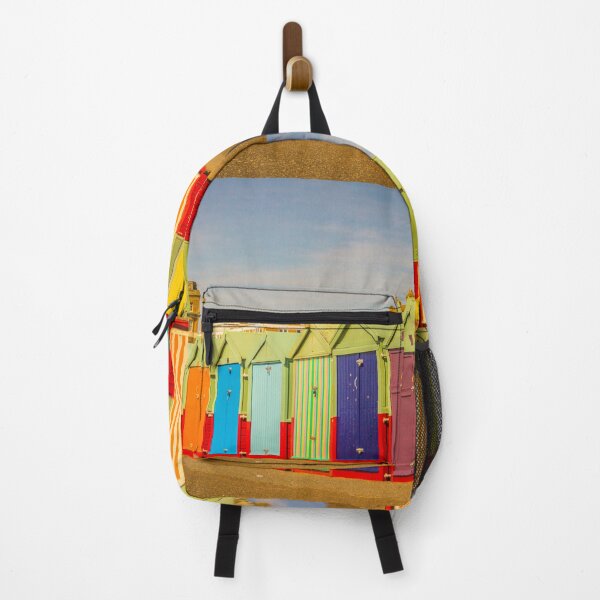 Item preview, The 90s retro vibes of colorful huts and beach houses Brighton Hove UK designed and sold by Malgo.