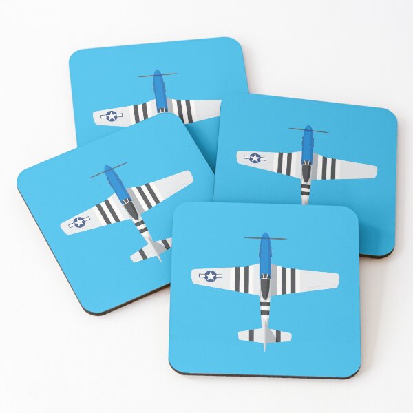Item preview, P-51 Fighter Aircraft - Blue designed and sold by VoodooCircus.