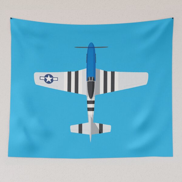 Item preview, P-51 Fighter Aircraft - Blue designed and sold by VoodooCircus.