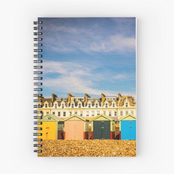 Item preview, The 90s retro vibes of colorful huts and beach houses Brighton Hove UK designed and sold by Malgo.