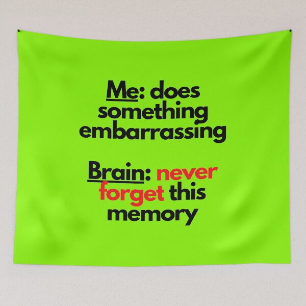 Item preview, Me: does something embarrassing. Brain: never forget this memory designed and sold by mind-illusions.