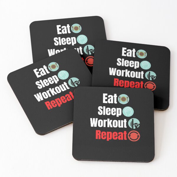 Item preview, Eat sleep workout repeat designed and sold by i-longmanshop.