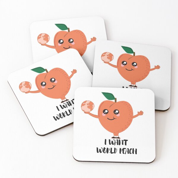 Item preview, A cute peaches: "I want world peach" designed and sold by Digibee.