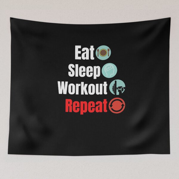 Item preview, Eat sleep workout repeat designed and sold by i-longmanshop.