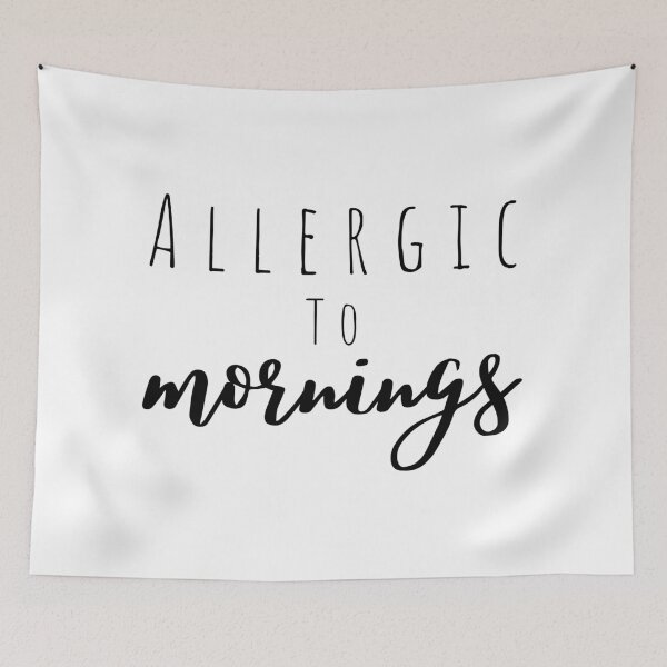 Item preview, Allergic to mornings designed and sold by Herzshirts.