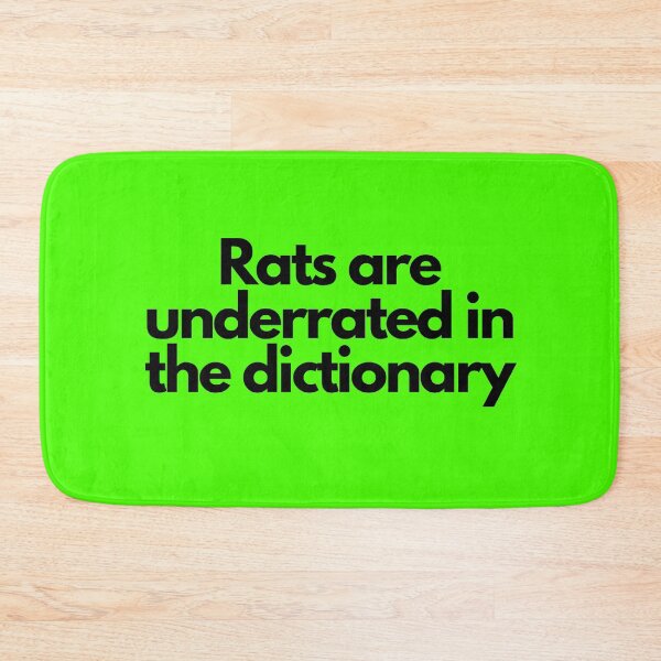 Item preview, Rats are underrated in the dictionary designed and sold by mind-illusions.