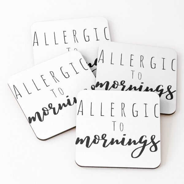 Item preview, Allergic to mornings designed and sold by Herzshirts.