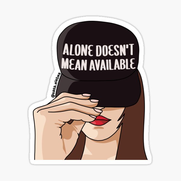 Alone by Sasa Elebea Sticker