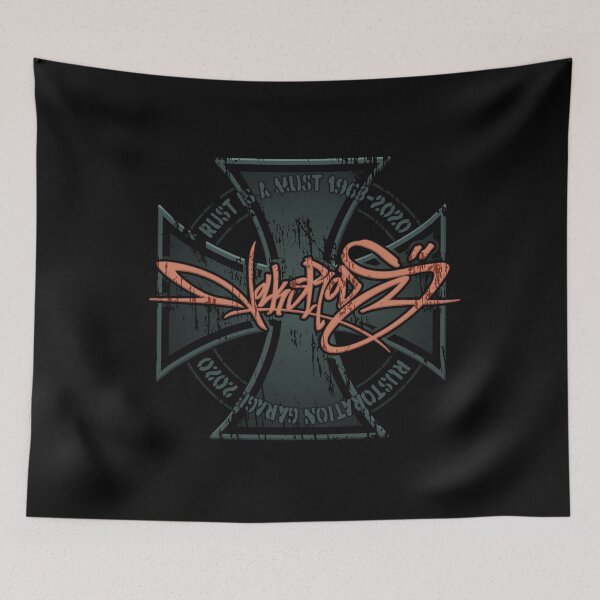 Item preview, Volksrods Rat Rod Iron Cross Distressed Graffiti Logo designed and sold by Brian Curtis.