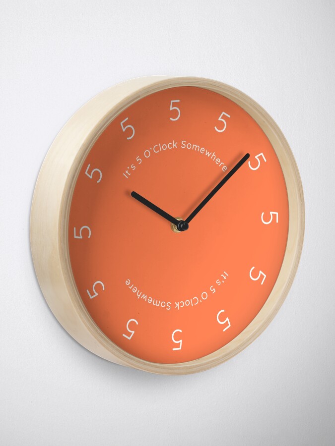 Alternate view of It's 5 O'Clock Somewhere Clock