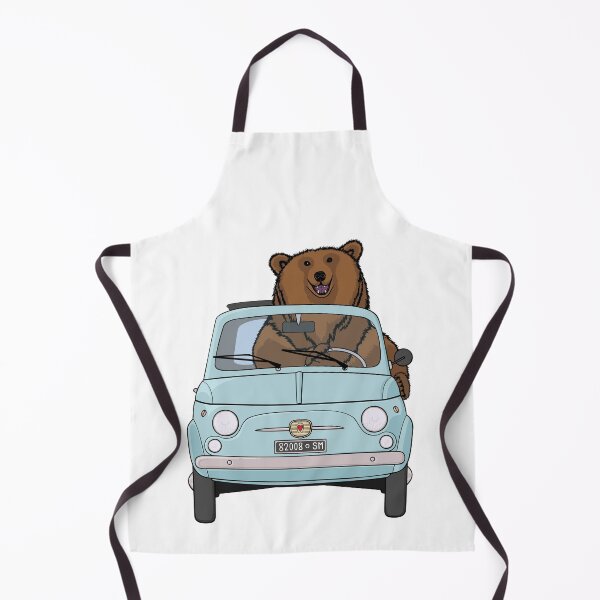 Item preview, Bear in a pale blue vintage Fiat 500 designed and sold by Simut-P.